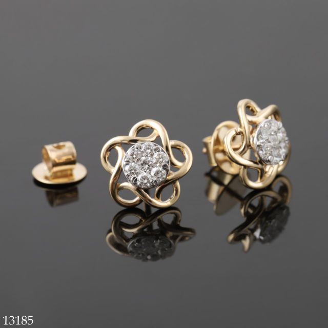 Valentina Round Diamond Stud Earring